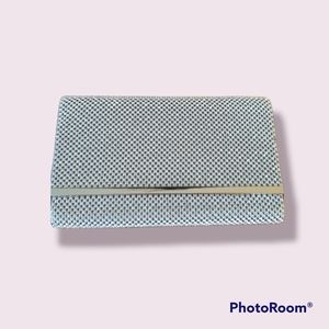 Nordstrom Silver Rhinestone Flap Clutch